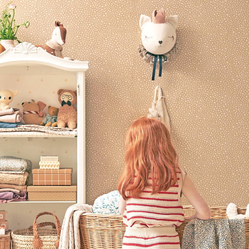 Vintage Collection Dots Teddy Brown (Por Rollo)