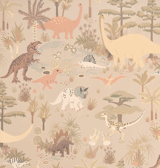 Majvillan Dinosaur Vibes - Sandy Beige  (Por Rollo)