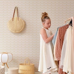 [PTM-13701] Majvillan Drop Curtain - Golden Brown (Por Rollo)