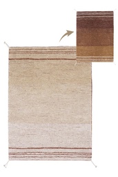 [P-1025] Alfombra Lavable Reversible Twin Toffee